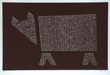 Artist: Marshall, John. | Title: Cat | Date: 1999, July | Technique: linocut, printed in black ink, from one block
