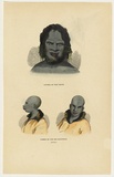 Title: Naturel du Port Jervis; Femme de L'Ile des Kanguroos | Date: c.1840s | Technique: lithograph, printed in black ink, from one stone [or plate]; hand-coloured