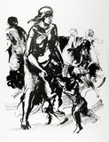 Artist: O'Connor, Ailsa. | Title: not titled | Date: c.1975 | Technique: lithograph, printed in black ink, from one stone