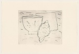 Title: Bowl - card - shell | Date: 1983 | Technique: soft-ground etching, printed in black ink, from one plate