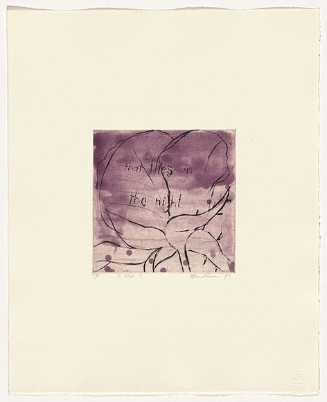 Artist: Headlam, Kristin. | Title: Oh Rose V | Date: 1997 | Technique: aquatint and drypoint, printed in colour, from two copper plates