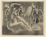 Artist: Brown, Vincent. | Title: Javanese toilet. | Date: 1948 | Technique: chalk-lithograph, printed in black ink, from one aluminium plate