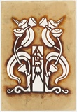 Artist: ROBEY, Elinor | Title: not titled [stencil for leatherwork design] | Date: 1920s? | Technique: hand-cut stencil
