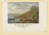 Title: Wasserplatz des Astrolabs in König Georgs Hafen | Date: 1836 | Technique: lithograph, printed in black ink, from one stone; hand-coloured