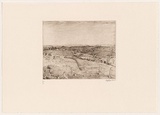 Artist: b'Rees, Lloyd.' | Title: b'North West Tasmania' | Date: 1977 | Technique: b'softground-etching, printed in brown ink, from one zinc plate' | Copyright: b'\xc2\xa9 Alan and Jancis Rees'