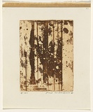 Artist: b'WILLIAMS, Fred' | Title: b'Landscape panel. Number 6' | Date: 1962 | Technique: b'aquatint, drypoint and engraving, printed in sepia ink, from one copper plate' | Copyright: b'\xc2\xa9 Fred Williams Estate'