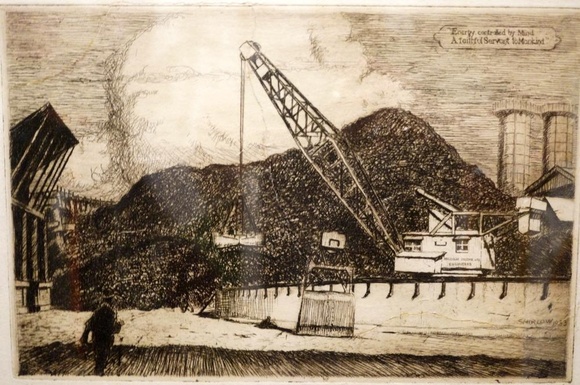 Artist: Shirlow, John. | Title: Energy controlled by mind a faithful servant of mankind. | Date: 1933 (dated) | Technique: etching, printed in warm black ink with plate-tone, from one copper plate