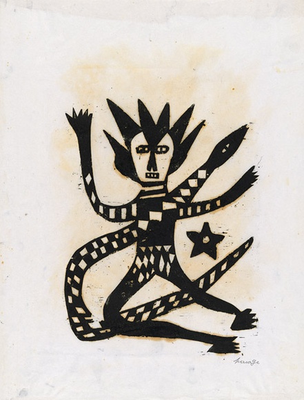 Title: Untitled. | Date: 1969 | Technique: woodcut, printed in black ink, from one block