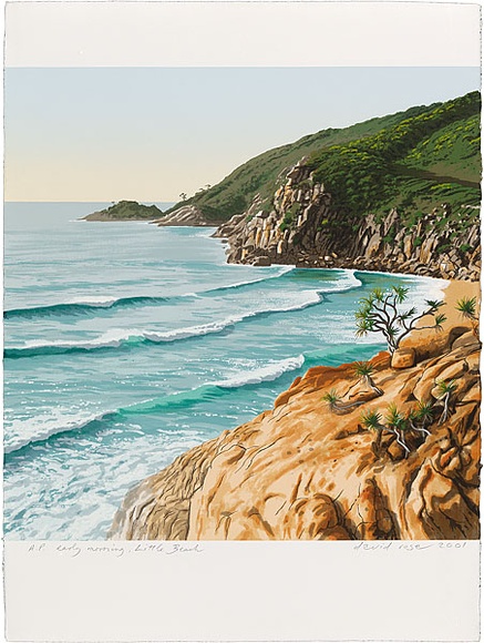 Artist: b'Rose, David.' | Title: b'Early morning, Little Bay' | Date: 2001 | Technique: b'screenprint, printed in colour, from multiple stencils'