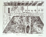 Artist: b'PLUNKETT, Jennifer' | Title: b'Collingwood Swimming Pool 3' | Date: 1981 | Technique: b'lithograph, printed in black ink, from one stone'