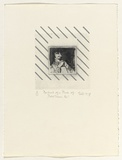 Artist: Todd, Geoff. | Title: Portrait of a photo of Peter Timms number 1 | Date: 1978 | Technique: etching and aquatint; screenprint | Copyright: This work appears on screen courtesy of the artist and copyright holder
