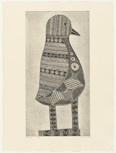 Artist: b'Murray, Janice.' | Title: b'Jurriyi' | Date: 2001, February - March | Technique: b'etching, printed in black ink, from  one plate' | Copyright: b'\xc2\xa9 Janice Murray and Jilamara Arts + Craft'