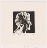 Artist: Latimer, Bruce. | Title: Self portrait | Date: 2004 | Technique: etching and aquatint, printed in black ink, from one plate