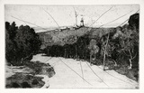 Artist: b'FEINT, Adrian' | Title: b'(Lighthouse, Palm Beach).' | Date: c.1922 | Technique: b'etching, printed in black ink, from one plate' | Copyright: b'Courtesy the Estate of Adrian Feint'