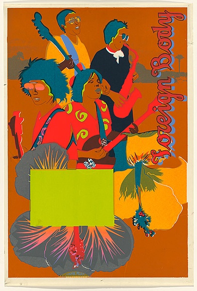 Artist: b'Gee, Angela.' | Title: b'Foreign body.' | Date: 1980 | Technique: b'screenprint, printed in colour, from 11 stencils' | Copyright: b'Courtesy of Angela Gee'