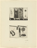 Artist: b'BALDESSIN, George' | Title: b'According to des Esseintes 2.' | Date: 1976 | Technique: b'etching and aquatints, printed in black ink, each from one plate' | Copyright: b'Courtesy of the artist'