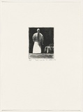 Artist: AMOR, Rick | Title: The waiter. | Date: 2002 | Technique: etching, printed in black ink, from one plate