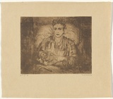 Artist: b'Baker, Normand H.' | Title: b'(Mother and child).' | Date: 1930s | Technique: b'etching and drypoint, printed in brown ink, from one plate'