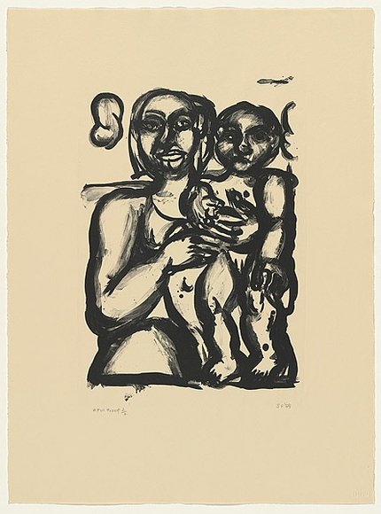 Artist: b'Furlonger, Joe.' | Title: b'Madonna and child' | Date: 1989 | Technique: b'lithograph, printed in black ink, from one stone'