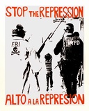 Artist: Black Cat Collective. | Title: Stop the repression. | Date: c.1986 | Technique: screenprint, printed in colour, from multiple stencils