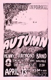 Artist: HEPWORTH, John | Title: Australia's suprergroup Autumn and Penny Raymond Band. | Date: 1975 | Technique: screenprint, printed in black ink, from one stencil