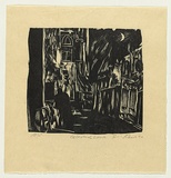 Artist: AMOR, Rick | Title: Celestial lane. | Date: 1990 | Technique: woodcut, printed in black ink, from one block