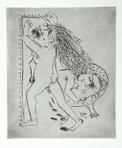 Artist: b'BOYD, Arthur' | Title: b'Mad woman.' | Date: 1970 | Technique: b'etching, printed in black ink, from one plate' | Copyright: b'Reproduced with permission of Bundanon Trust'