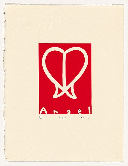 Artist: Band, David. | Title: Angel. | Date: 1996 | Technique: screenprint, printed in red ink, from one stencil