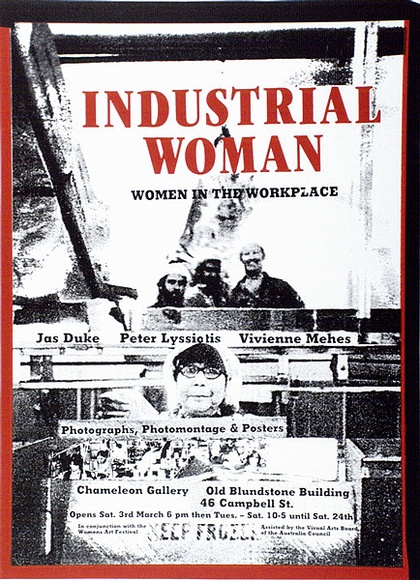 Artist: b'Forsyth, Christine.' | Title: b'Industrial woman: women in the workplace.' | Date: 1984 | Technique: b'screenprint, printed in colour, from two stencils'