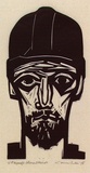 Artist: Counihan, Noel. | Title: Jolimont miner | Date: 1984 | Technique: linocut, printed in black ink, from one block