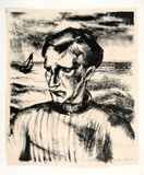 Artist: b'Brash, Barbara.' | Title: b'(Seaman).' | Date: 1950s | Technique: b'lithograph, printed in black ink, from one plate'