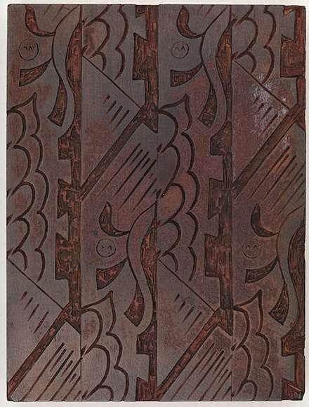 Artist: b'Rees, Ann Gillmore.' | Title: b'Fabric design (abstract)' | Date: c.1942 | Technique: b'engraved woodblock'