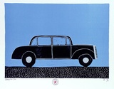 Artist: b'Jenyns, Bob.' | Title: b'Kwangchow taxi' | Date: 1980 | Technique: b'linocut, printed in colour, from mutliple blocks'