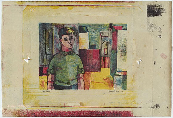 Artist: b'Hood, Kenneth.' | Title: b'City lane.' | Date: 1954 | Technique: b'lithograph, printed in colour, from multiple plates'