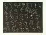 Artist: b'JACKS, Robert' | Title: b'not titled.' | Date: 1989 | Technique: b'etching, printed in black ink, from one plate'