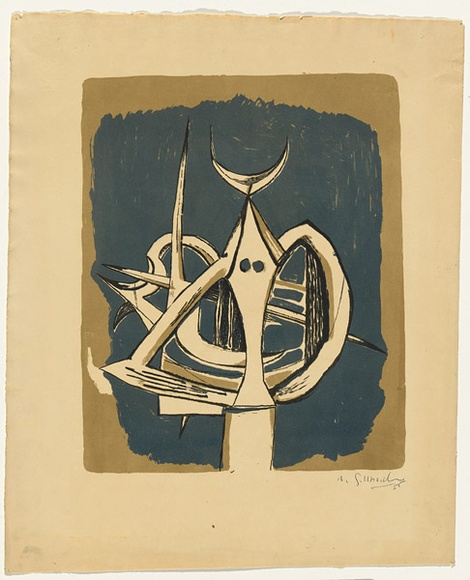 Artist: b'SELLBACH, Udo' | Title: b'Arm' | Date: 1955 | Technique: b'lithograph, printed in colour, from three stones [or plates]'