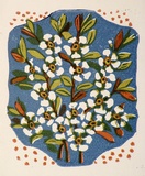 Artist: b'OGILVIE, Helen' | Title: b'Tea tree' | Date: 1953 | Technique: b'linocut, printed in colour, from multiple blocks'