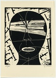 Artist: b'SELLBACH, Udo' | Title: b'Head I.' | Date: 1985 | Technique: b'linocut'