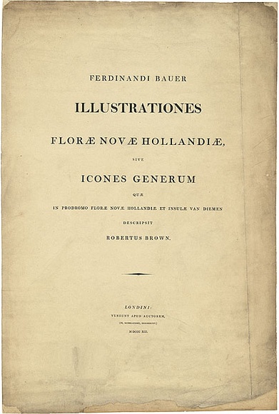 Artist: b'Bauer, Ferdinand.' | Title: b'Title page (i).' | Date: 1806-13 | Technique: b'printed in black ink; letterpress'