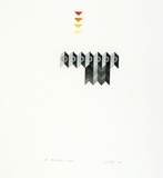 Artist: TAYLOR, James | Title: Construction in a void | Date: 1971 | Technique: etching and aquatint, printed in colour
