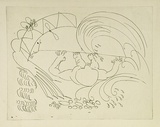 Artist: b'BOYD, Arthur' | Title: b'Bert Hinkler washed ashore.' | Date: (1968-69) | Technique: b'etching, printed in black ink, from one plate' | Copyright: b'Reproduced with permission of Bundanon Trust'