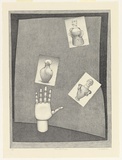 Artist: b'Brack, John.' | Title: b'A hand with the Etruscans.' | Date: 1977 | Technique: b'lithograph, printed in black ink, from one zinc plate' | Copyright: b'\xc2\xa9 Helen Brack'