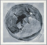 Artist: b'WICKS, Arthur' | Title: b'Solstice Note #1 - Hay Plain 75.' | Date: 2002 | Technique: b'digital photomontage print, printed in black ink'