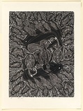 Artist: b'Hayward Pooaraar, Bevan.' | Title: b'Namorodo Dreamtime Temptress' | Date: 1987 | Technique: b'etching and aquatint, printed in purple ink, from one plate'