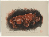 Artist: b'Thorpe, Lesbia.' | Title: b'Mud mud glorious mud' | Date: 1995 | Technique: b'linocut, printed in colour, from two blocks'