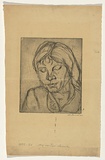 Artist: Groblicka, Lidia. | Title: My sister Ania | Date: 1955-56 | Technique: etching, printed in black ink, from one plate