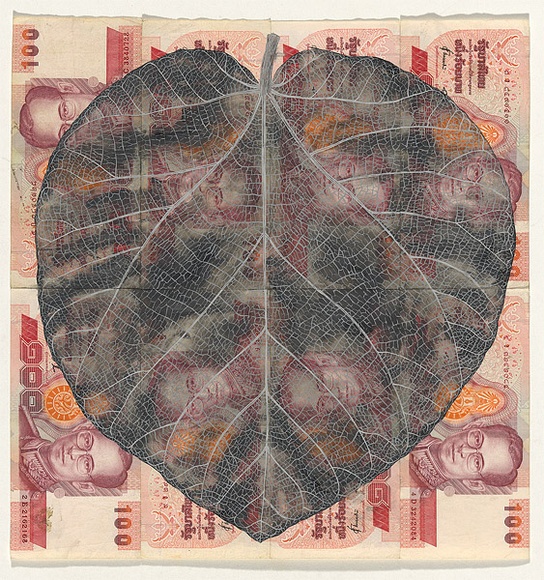 Artist: b'HALL, Fiona' | Title: b'Ficus auriculata - Roxburgh fig (Thai currency)' | Date: 2000 - 2002 | Technique: b'gouache' | Copyright: b'\xc2\xa9 Fiona Hall'