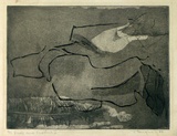 Artist: Hughes, Jan. | Title: Nude and feather I | Date: 1969 | Technique: etching