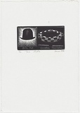 Artist: b'Jones, Tim.' | Title: b'Two hats' | Date: 1986 | Technique: b'wood-engraving, printed in black ink, from one block'