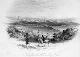 Artist: TERRY, F.C. | Title: Sydney, from Old Point Piper Road | Date: 1855 | Technique: engraving, printed in black ink, from one steel plate